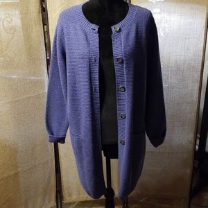 JJill Blue Long Cardigan